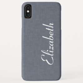 Funda Para iPhone XS Max Lino gris azul moderno