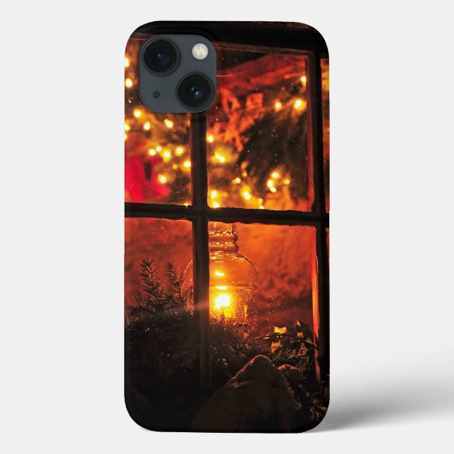 Funda De Case-Mate Para iPhone Linterna en la noche (Reverso)