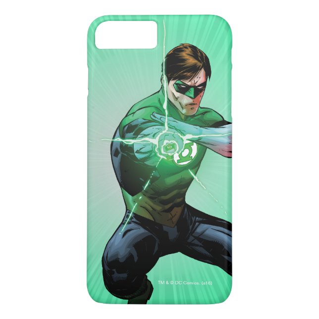 Funda De Case-Mate Para iPhone Linterna verde y anillo brillante (Reverso)