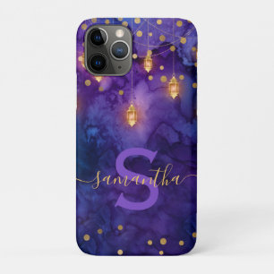 Funda Para iPhone 11 Pro Linternas de medianoche de Marruecos y monograma d