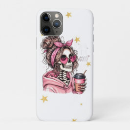 Funda Para iPhone 11 Pro Lio Desordenado de Chica con Gafas de Corazón Rosa