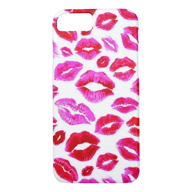 Funda De Case-Mate Para iPhone Lipa el beso con pintalabios rosas dulces. Confecc (Reverso)