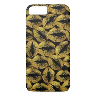 Funda Para iPhone 8 Plus/7 Plus Lips de Purpurina de oro