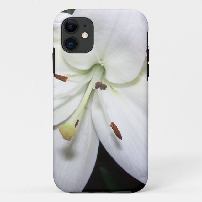 Funda De Case-Mate Para iPhone Lirio blanco cerca (Reverso)