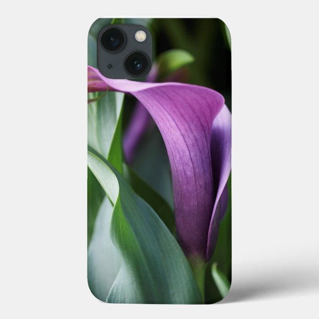 Funda De Case-Mate Para iPhone Lirio de Calla en Ombre Morado (Reverso)