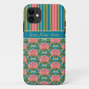 Lirios de agua, libélulas, tiras: Funda para iPhon