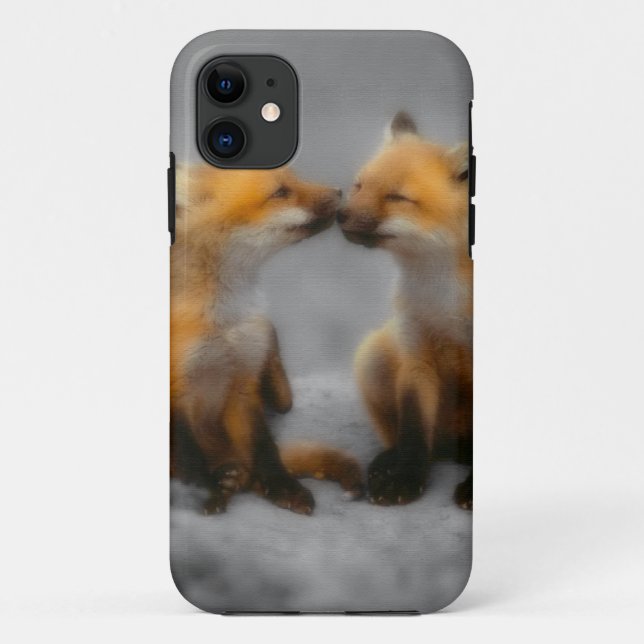 Funda De Case-Mate Para iPhone Little Fox Love (Reverso)