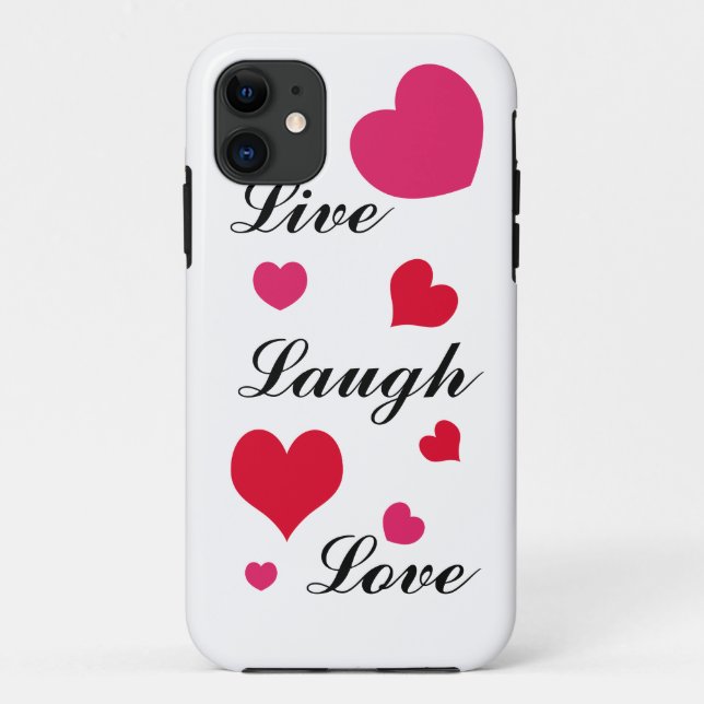 Funda De Case-Mate Para iPhone Live, Laugh, Love (Reverso)