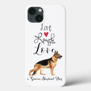 Funda Para iPhone 13 Live Laugh Love a German Shepherd