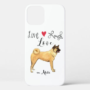 Funda Para iPhone 12 Live Laugh Love an Akita