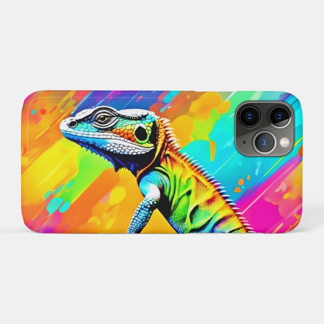 Funda De Case-Mate Para iPhone Lizard Neonscale (Reverso (horizontal))