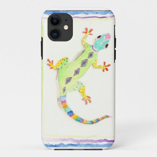 Funda De Case-Mate Para iPhone Lizard Pintado Salvaje (Reverso)