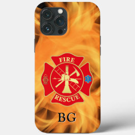 Funda Para iPhone 13 Pro Max Llama al fuego cruzado maltés para el bombero