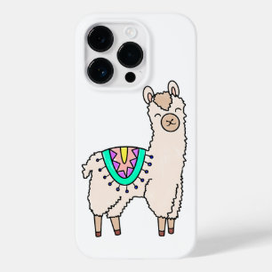 Funda Para iPhone 14 Pro De Case-Mate llama alpaca de dibujos animados sonriendo feliz