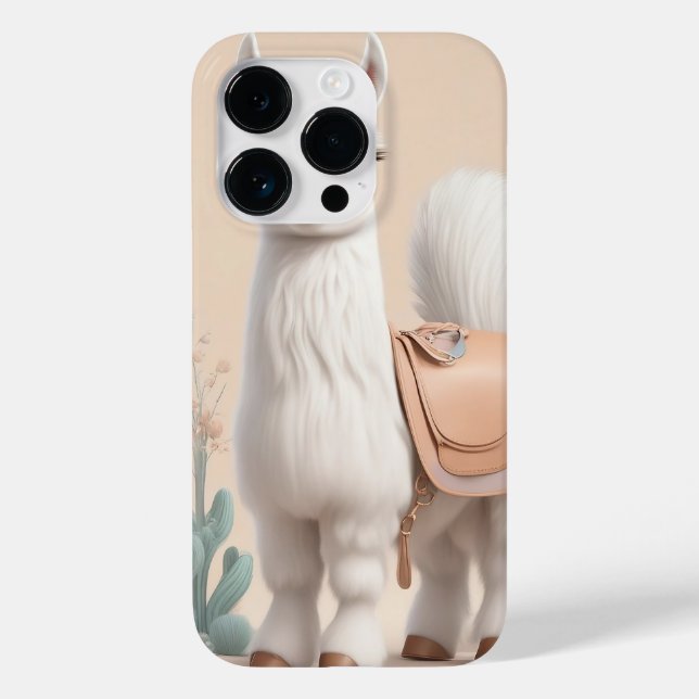 Funda De Case-Mate Para iPhone Llama con silla en el desierto (Reverso )