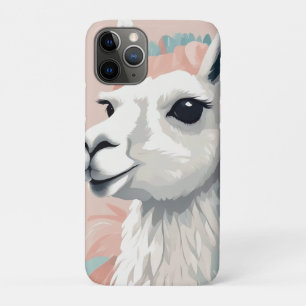 Funda Para iPhone 11 Pro Llama cuta con una piel colorida en la cabeza