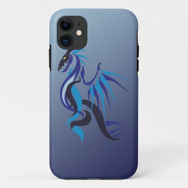 Funda De Case-Mate Para iPhone Llama del dragón azul (Reverso)