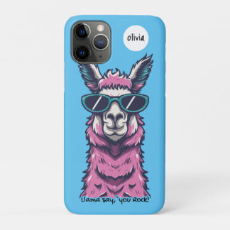 Funda Para iPhone 11 Pro Llama dice que rocas | Postura rara en gafas de so