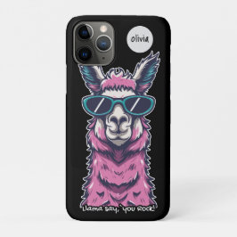 Funda Para iPhone 11 Pro Llama dice que rocas | Postura rara en gafas de so