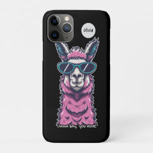 Funda Para iPhone 11 Pro Llama dice que rocas Postura rara en gafas de so