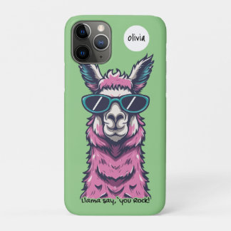 Funda Para iPhone 11 Pro Llama dice que rocas | Postura rara en gafas de so