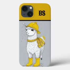 Funda Para iPhone 13 Llama divertida en botes de lluvia - humor en la p