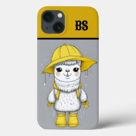 Funda Para iPhone 13 Llama divertida en botes de lluvia - humor en la p