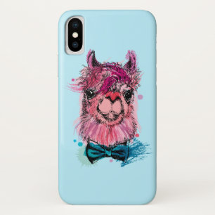 Funda Para iPhone X Llama rosada linda