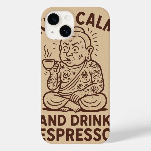 Funda De Case-Mate Para iPhone Llamada cafeinada (Reverso )