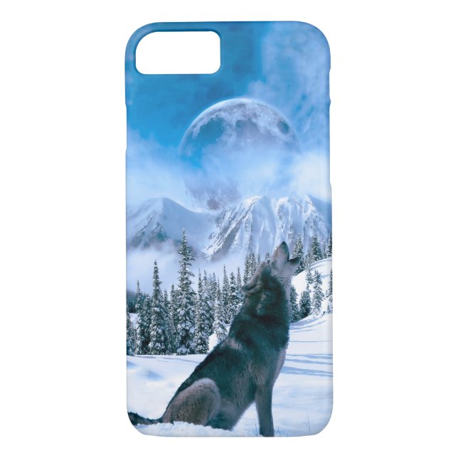 Funda De Case-Mate Para iPhone Llamada de lobo (Reverso)