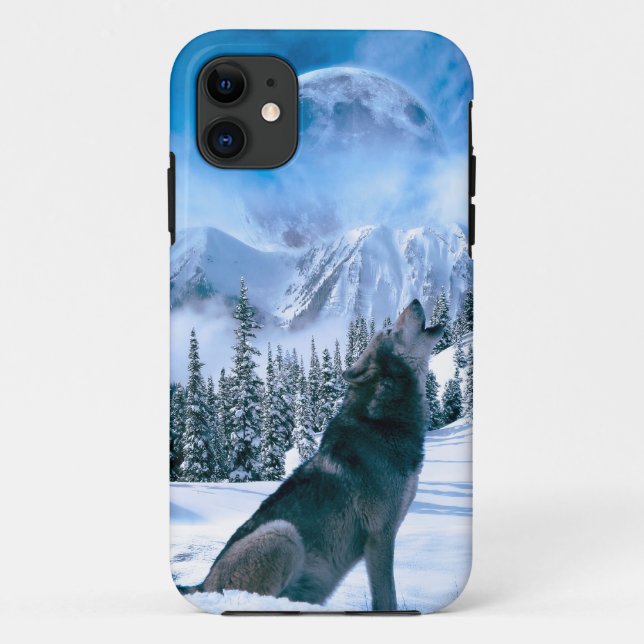 Funda De Case-Mate Para iPhone Llamada de lobo (Reverso)