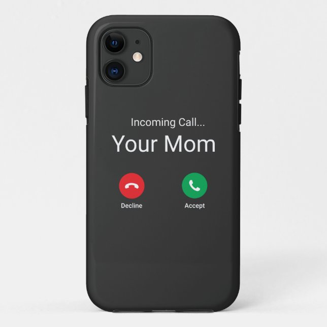 Funda De Case-Mate Para iPhone Llamada entrante de tu madre (Reverso)