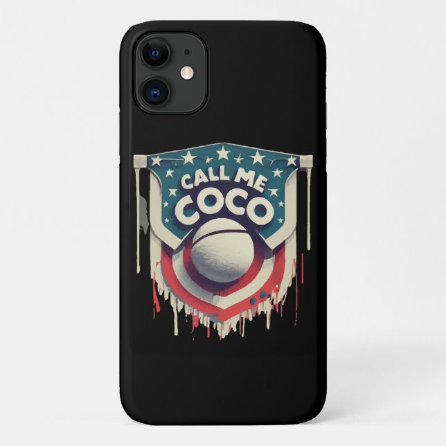 Funda De Case-Mate Para iPhone Llámame Coco Llámame Campeón (Reverso)