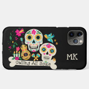 Funda Para iPhone 11 Pro Max Llamando a todas las almas Día del Colorido Muerto