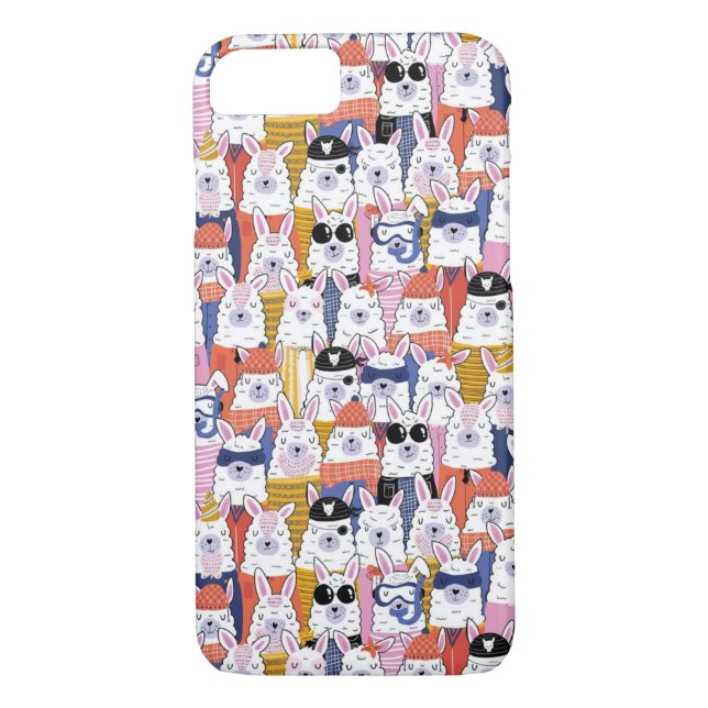 Funda De Case-Mate Para iPhone Llamas cute (Reverso)