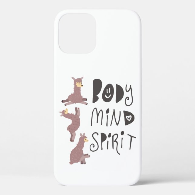 Funda De Case-Mate Para iPhone Llamas divertidas de yoga (Reverso )