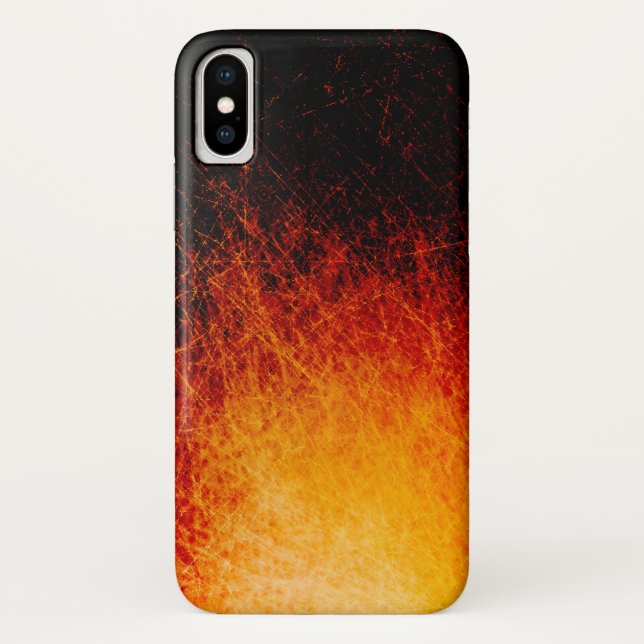Funda De Case-Mate Para iPhone Llamas rascadas de hoguera (Reverso)