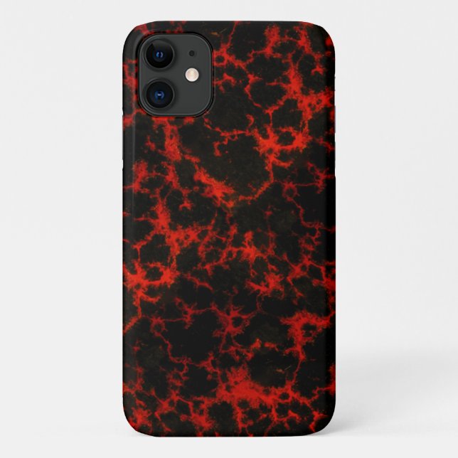 Funda De Case-Mate Para iPhone Llamas rojas y negras de la energía (Reverso)