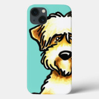 Llanto recubierto blando Terrier Face Aqua
