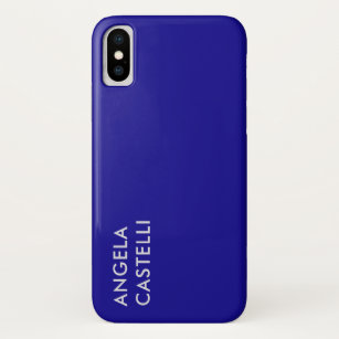 Funda Para iPhone XS Llanura Minimalista moderna Ultramarine Blue Trend