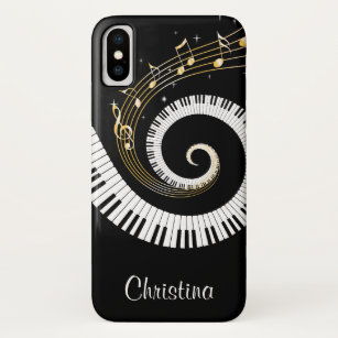Funda Para iPhone X Llaves del piano y notas adaptables de la música