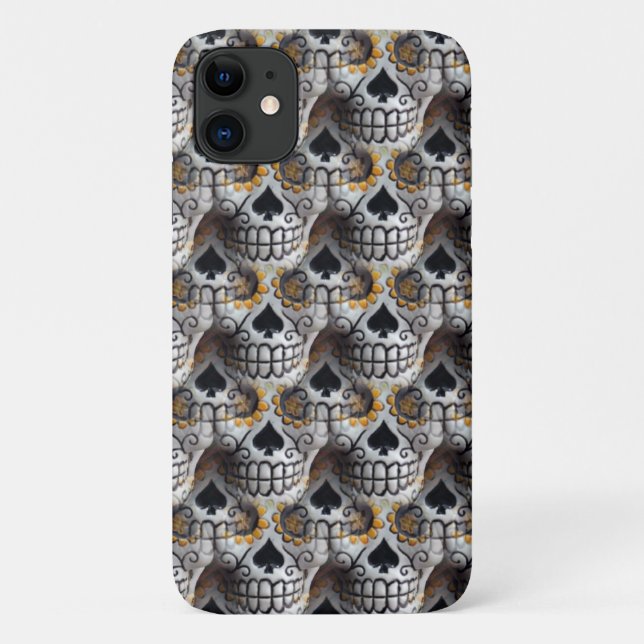 Funda De Case-Mate Para iPhone Lleno de calaveras (Reverso)