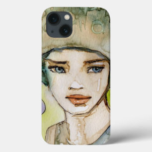 Funda Para iPhone 13 llustration de un chica hermoso, delicado