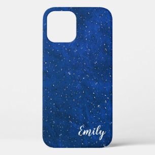 Funda Para iPhone 12 Lluvia en cuero azul