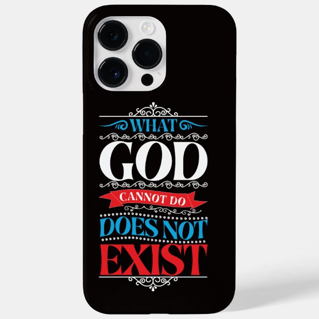 Funda De Case-Mate Para iPhone Lo que Dios no puede hacer no existe (Reverso)