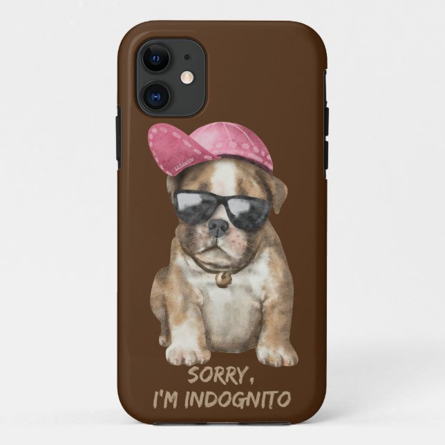 Funda De Case-Mate Para iPhone LO SIENTO, soy INDOGNITO (Bulldog inglés) cachorro (Reverso)