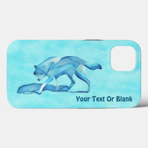 13 Lobo azul en estuche para iPhone Funda de nieve-Ma