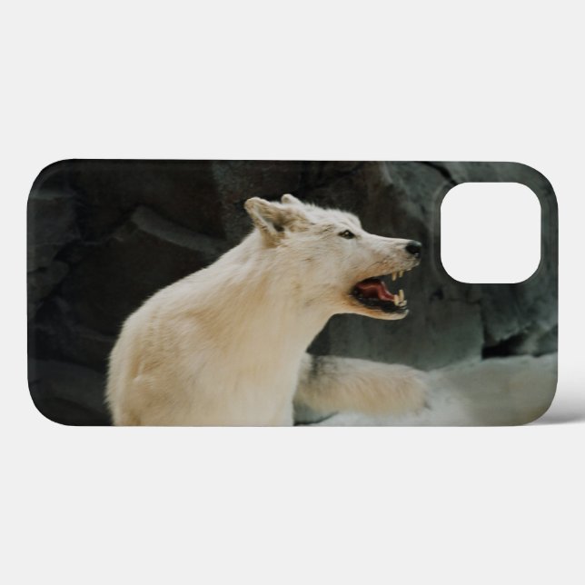 Funda De Case-Mate Para iPhone Lobo Blanco (Reverso (Horizontal))