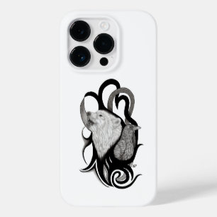 Funda Para iPhone 14 Pro De Case-Mate Lobo blanco con arte tribal de Raven