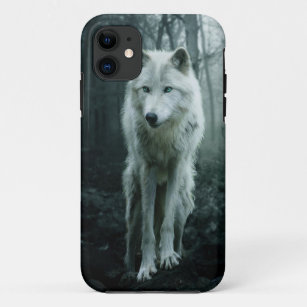 Funda Para iPhone 11 Lobo blanco en el bosque